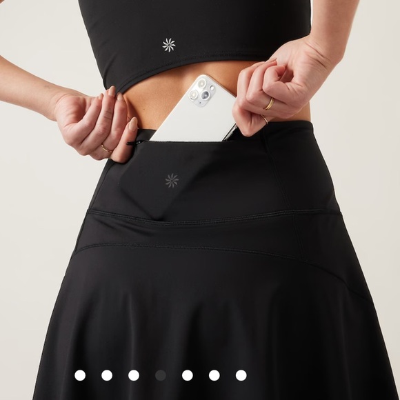 Athleta Ace High Rise 15 1/2 Tennis Skort in Black, Size L, EUC - Picture 5 of 13